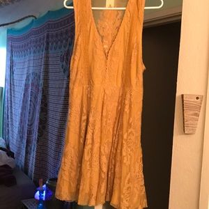 Antique yellow free people dress